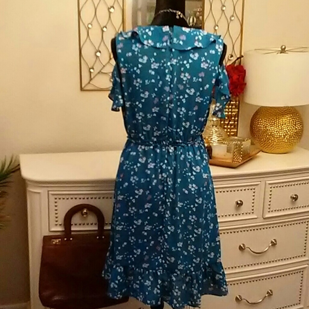 Blue Ruffle Dress - Picture 4 of 4